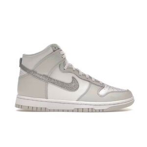 NIKE Dunk High "Silver Glitter Swoosh" Sneakers Size 7